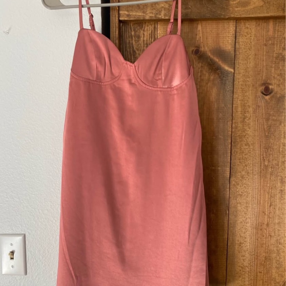 Wild Fable Satin Chemise in Pink